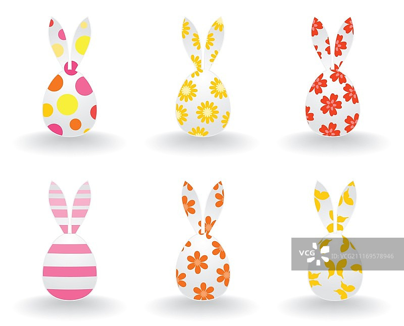 复活节野兔矢量插画图片素材