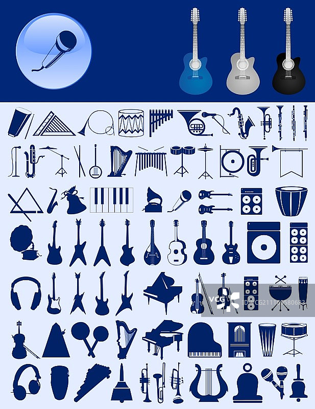 乐器图标矢量素材图片素材