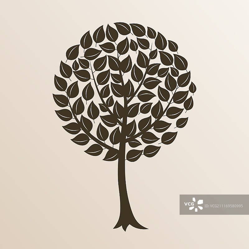 公园树木矢量插画图片素材