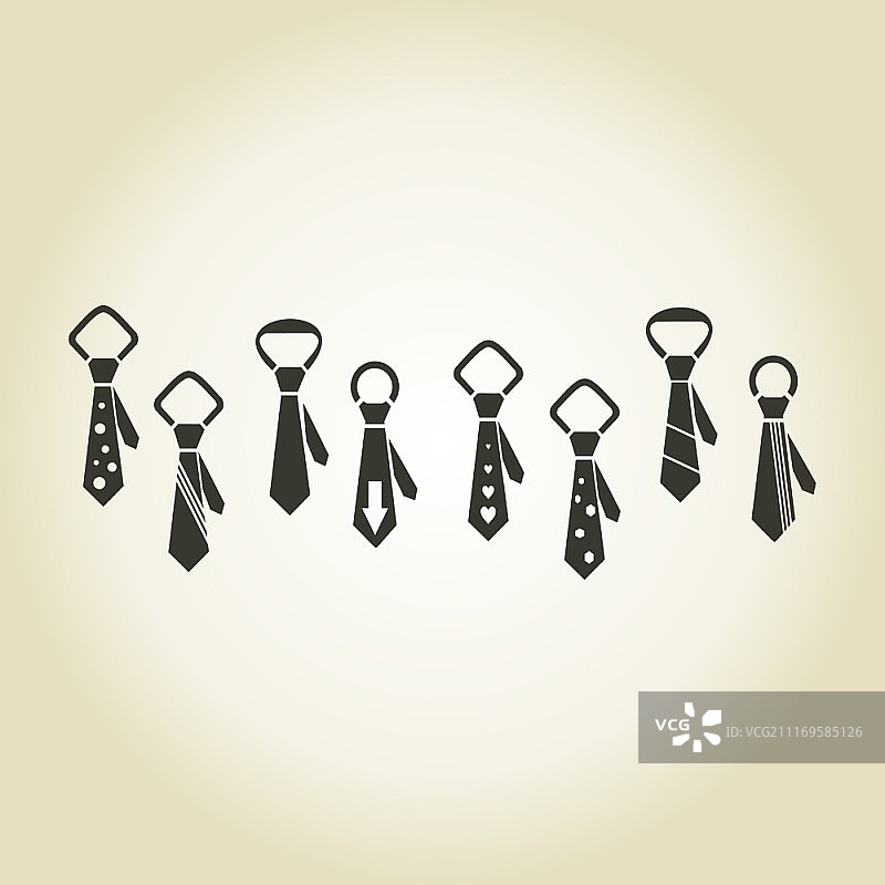 领带主题图标集图片素材