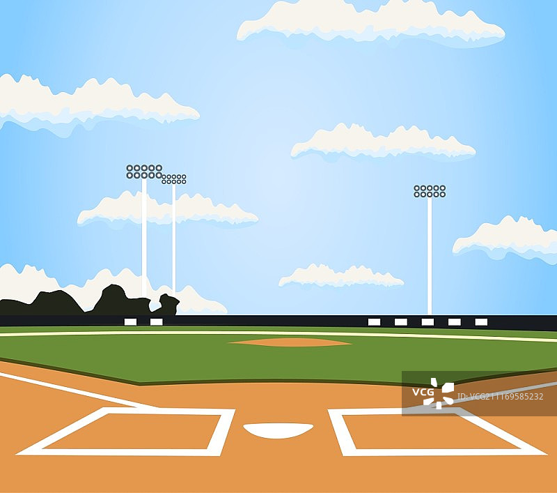 棒球场矢量图图片素材
