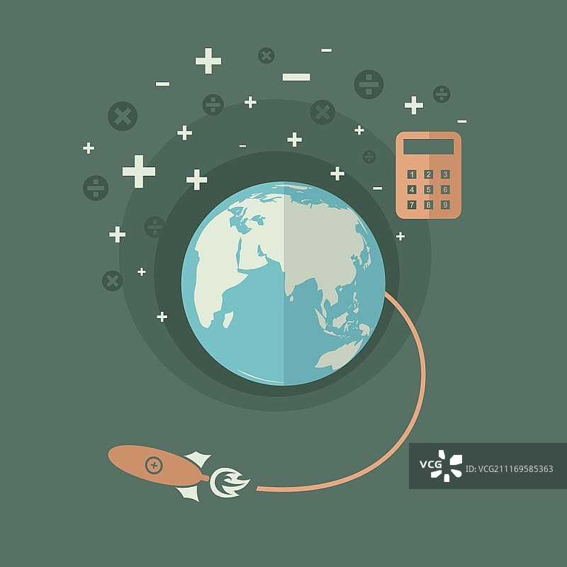 地球发射火箭进入太空图片素材