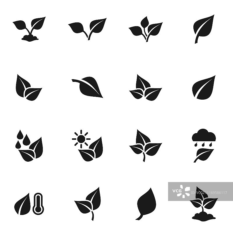 叶子矢量图标图片素材