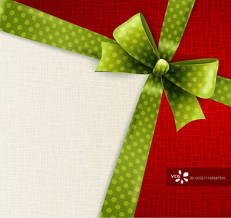 绿色波点蝴蝶结矢量图图片素材