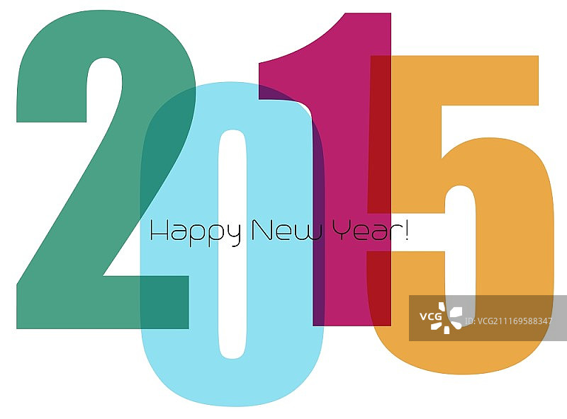 数字新年快乐祝福矢量图图片素材