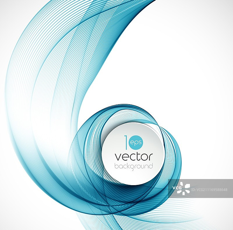 抽象彩色透明波矢量图（EPS 10）图片素材