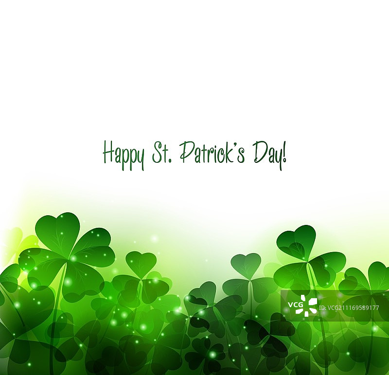 三叶草圣帕特里克节矢量背景图片素材