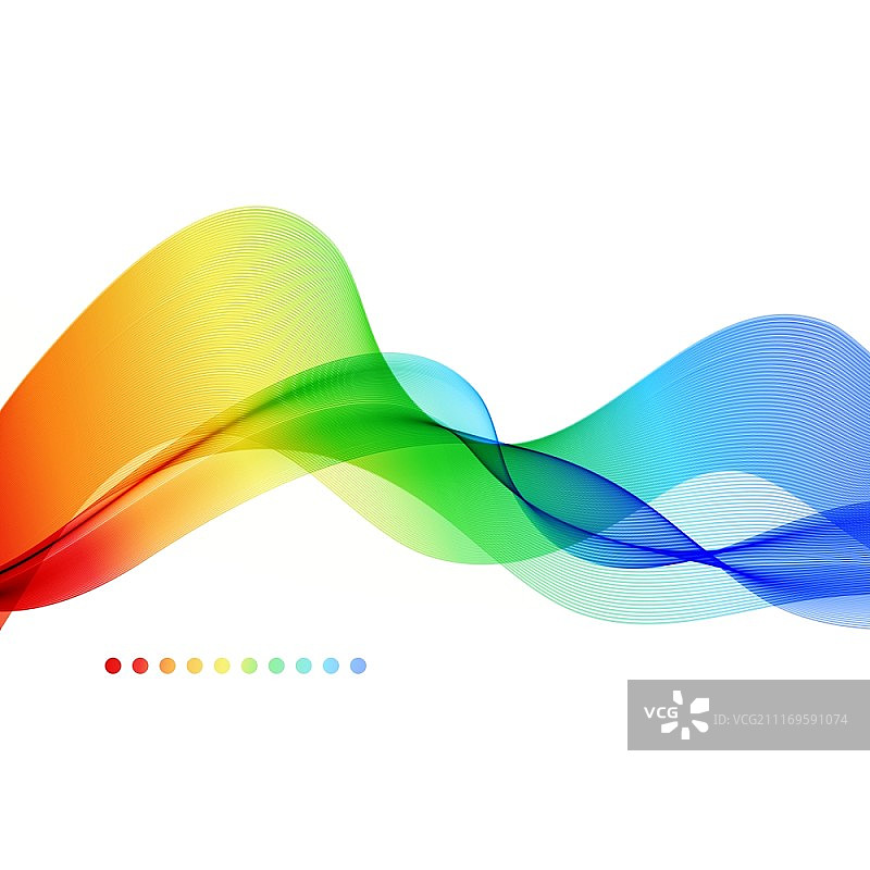 抽象彩色背景：光谱波矢量插图图片素材
