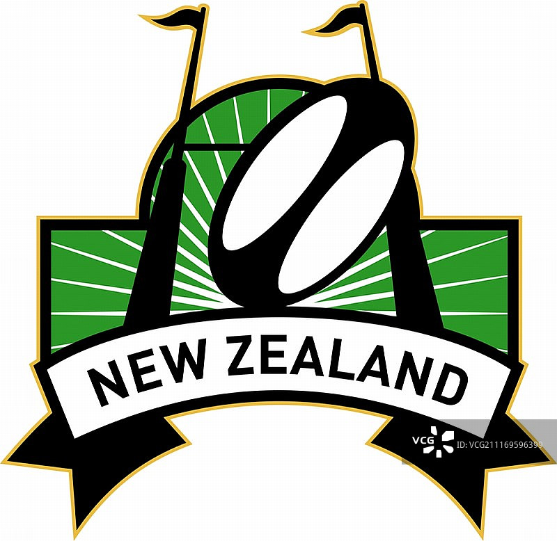 复古风格橄榄球球门插画图片素材