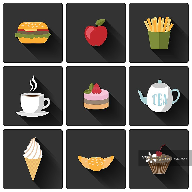 食品和饮料图标矢量图图片素材