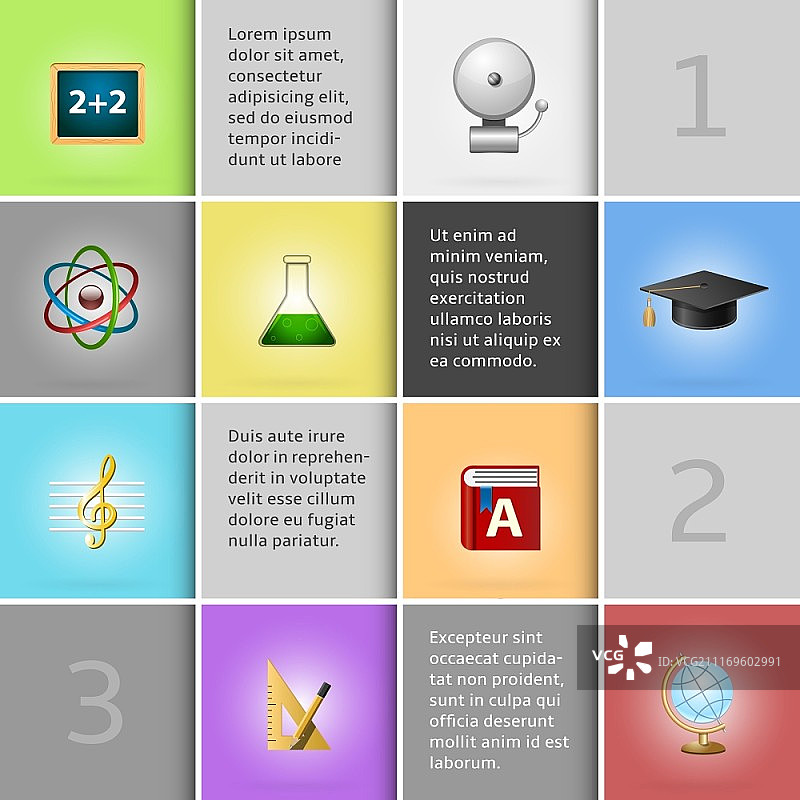 学校或大学教育信息图表元素矢量素材图片素材