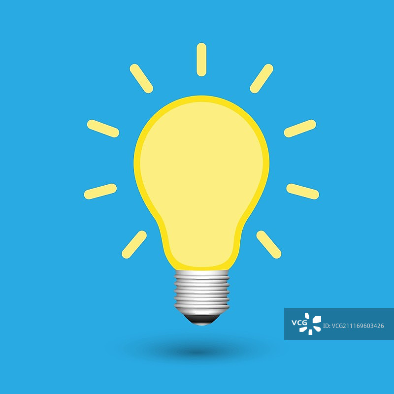 隔离的灯泡创意概念矢量图图片素材
