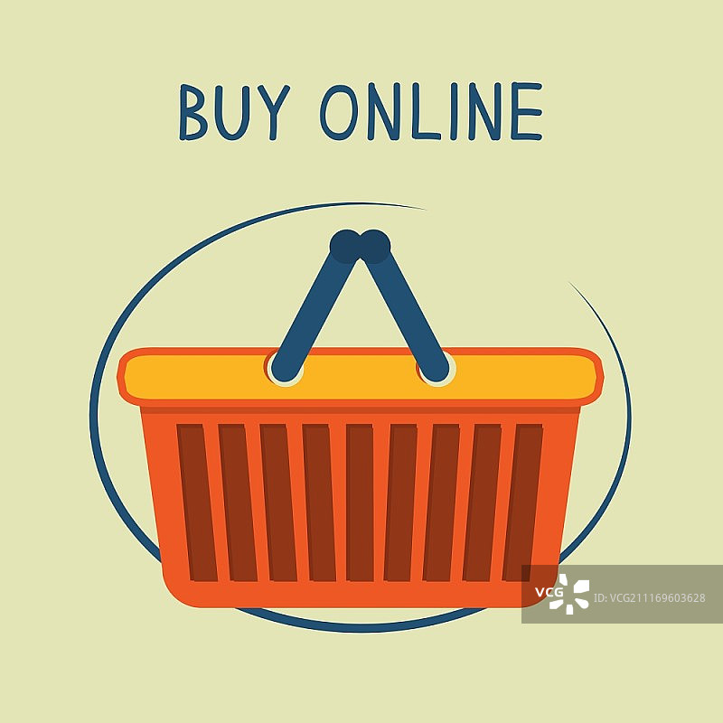 在线商店购物篮标志矢量素材图片素材