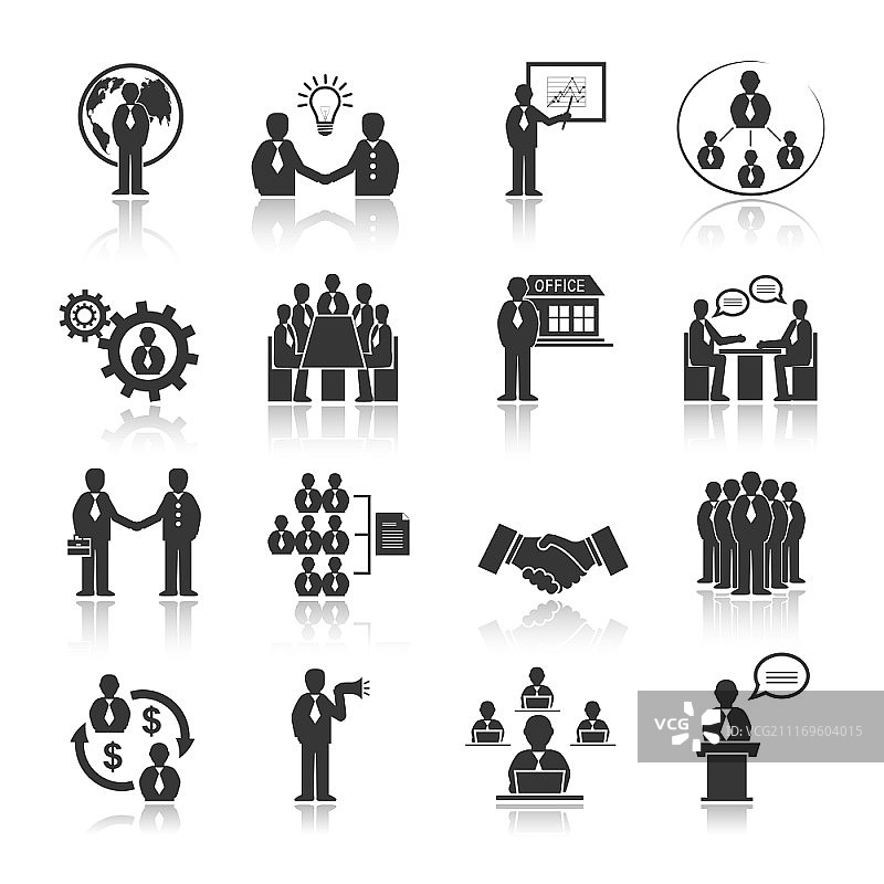 商务人士在办公室会议上进行演示图片素材