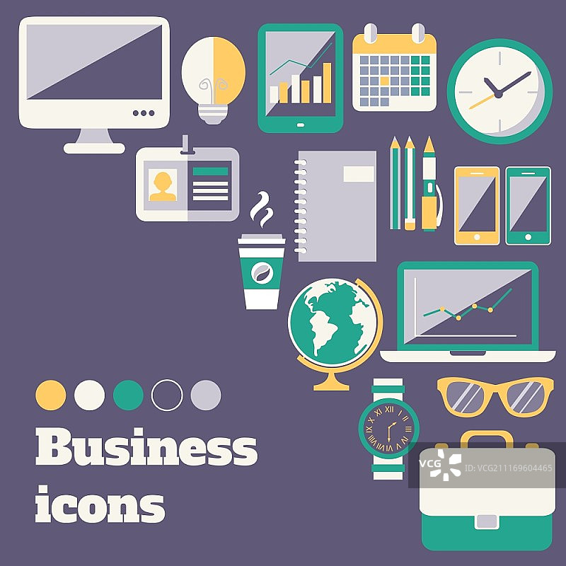 商务办公用品和电子产品海报设计模板图片素材