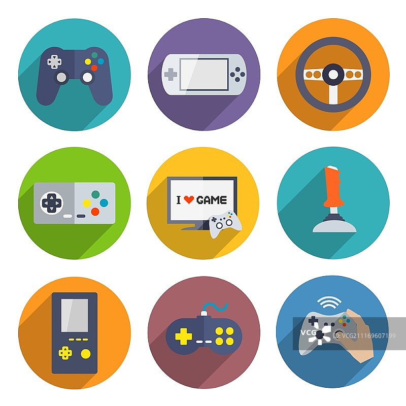 游戏机手柄图标矢量图图片素材