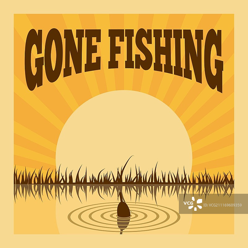 休闲娱乐爱好夏季布局矢量插图渔业海报图片素材