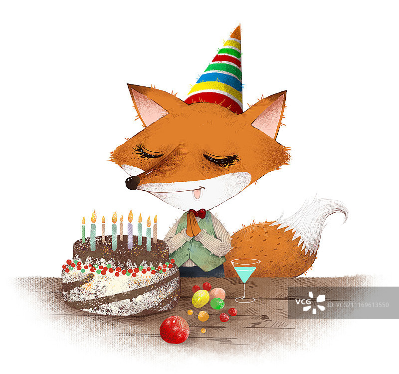 小狐狸的生日图片素材