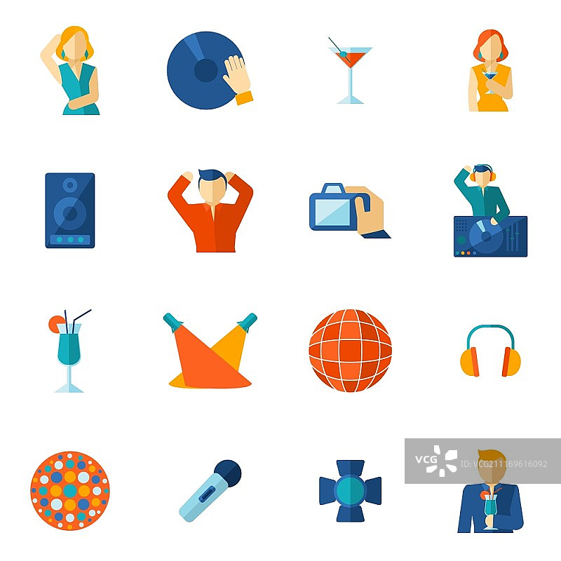 夜总会鸡尾酒派对音乐图标图片素材