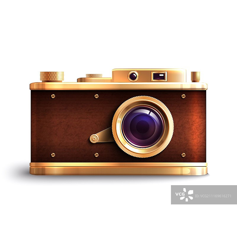 复古风格相机矢量插画图片素材