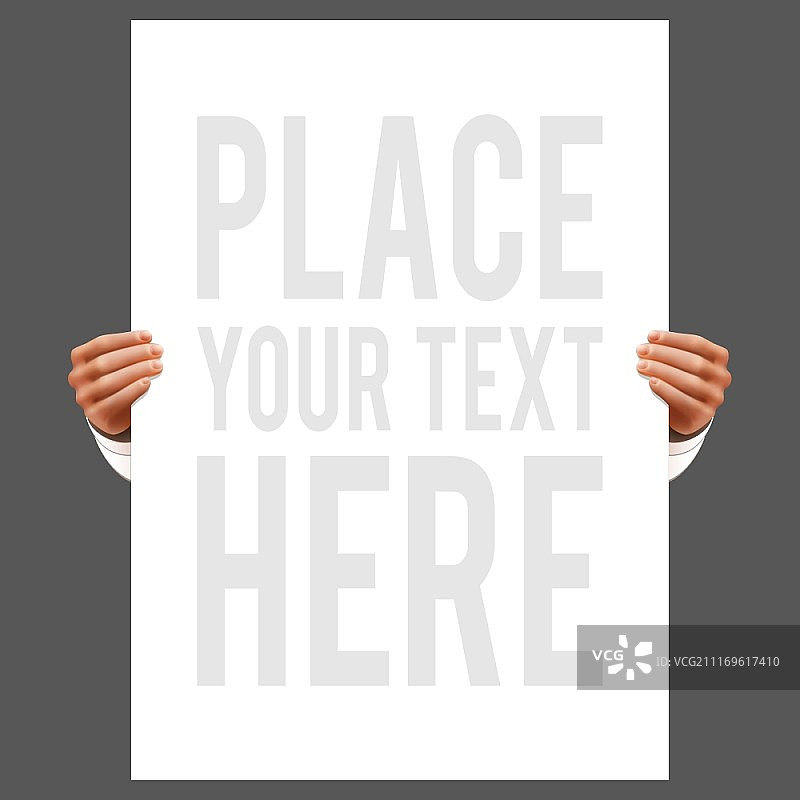 手持纸板广告促销海报图片素材