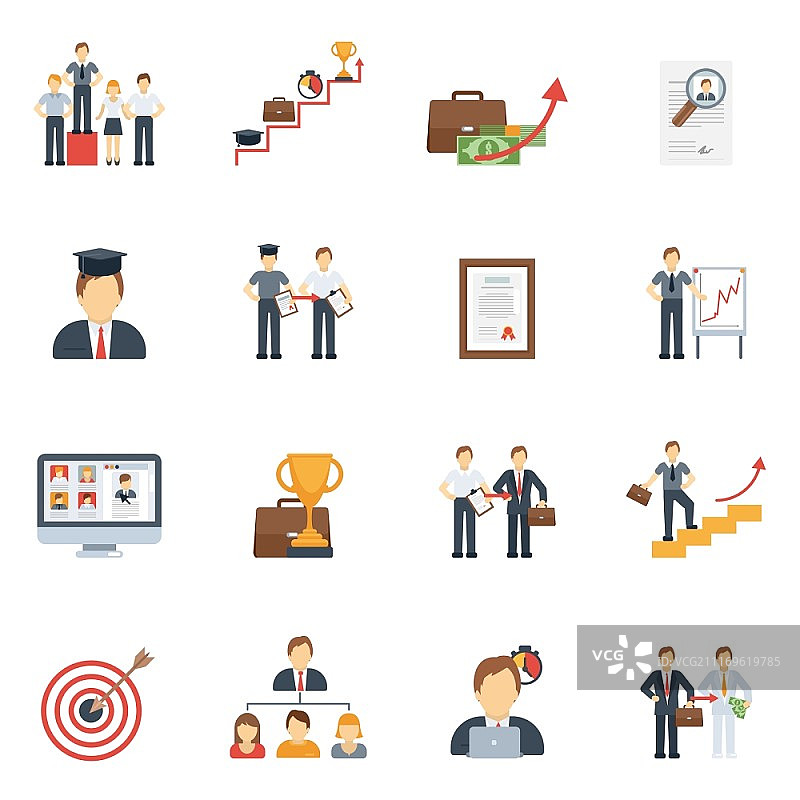 职业生涯成功阶梯成就图标图片素材