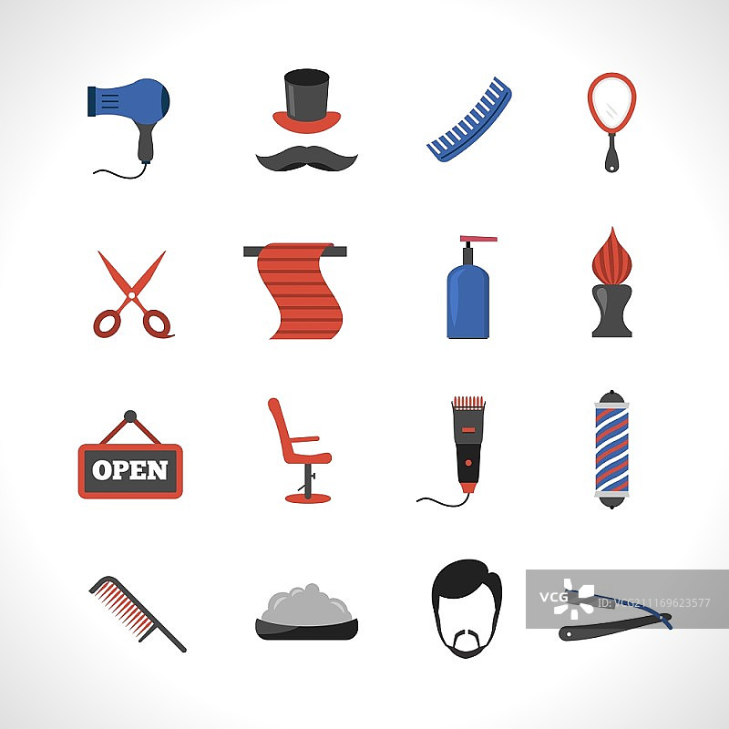 理发沙龙图标图片素材