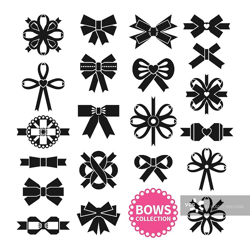 黑色蝴蝶结套装图片素材