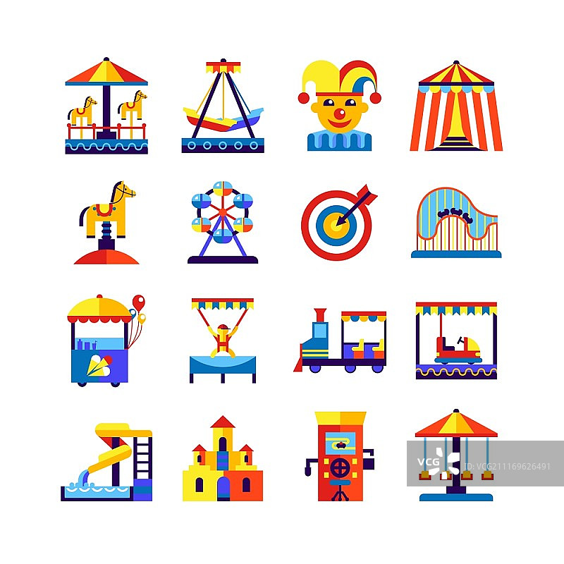 游乐园图标合集图片素材