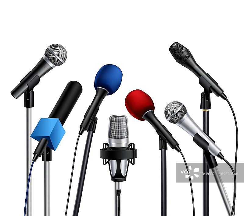 新闻发布会麦克风图片素材