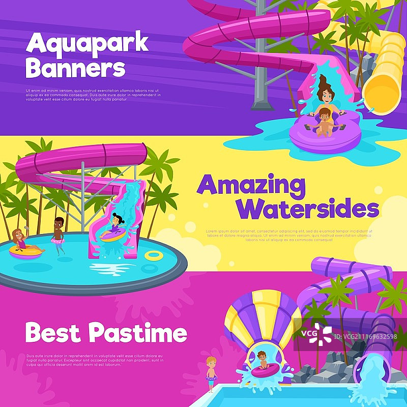 水上乐园横幅图片素材