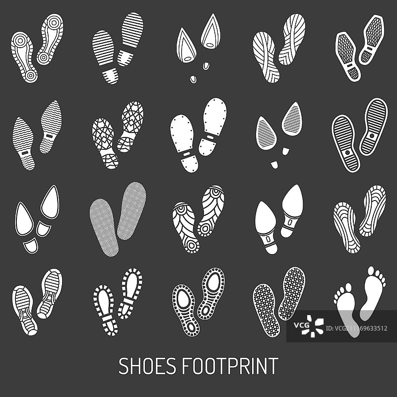 鞋子脚印图片素材
