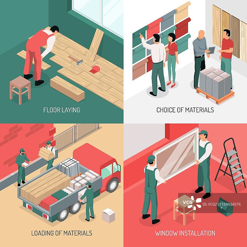 2.5D房屋翻新设计概念图图片素材