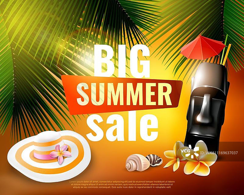 夏威夷夏季促销海报图片素材