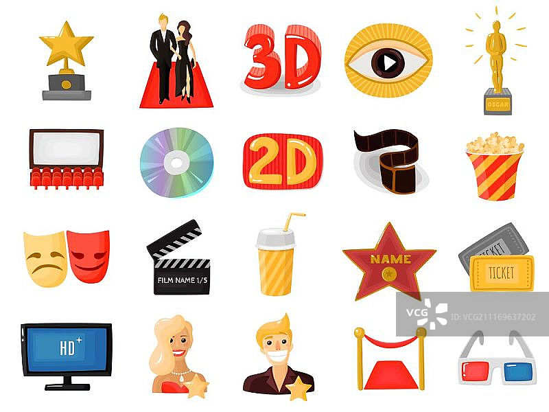 电影院图标集图片素材