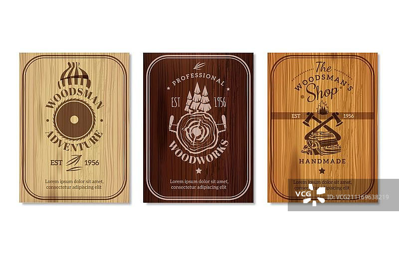 伐木工人木工纹理banner合集图片素材