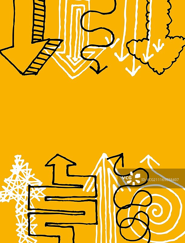 指向文案空间的卡通箭头图片素材