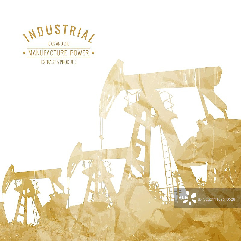 白色背景上的石油泵工业机械设计矢量图图片素材