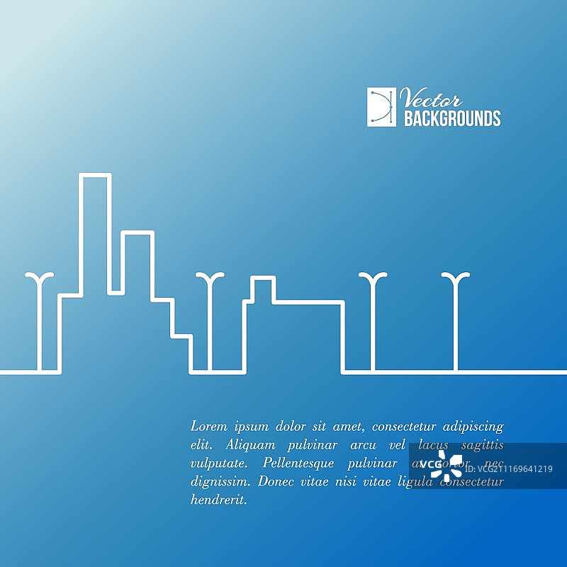 城市景观线条矢量图图片素材