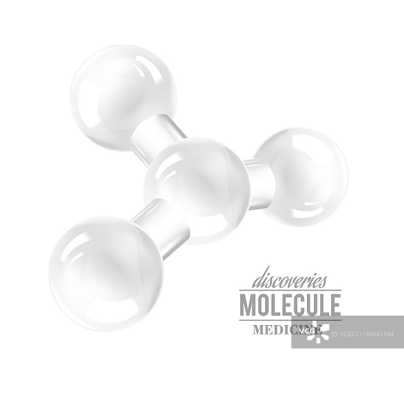 白色背景上的分子图标矢量插图图片素材