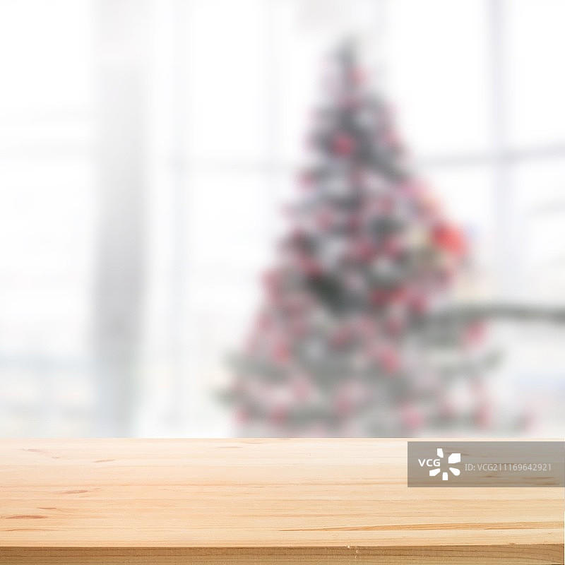 圣诞假日背景，木桌设计矢量插画图片素材