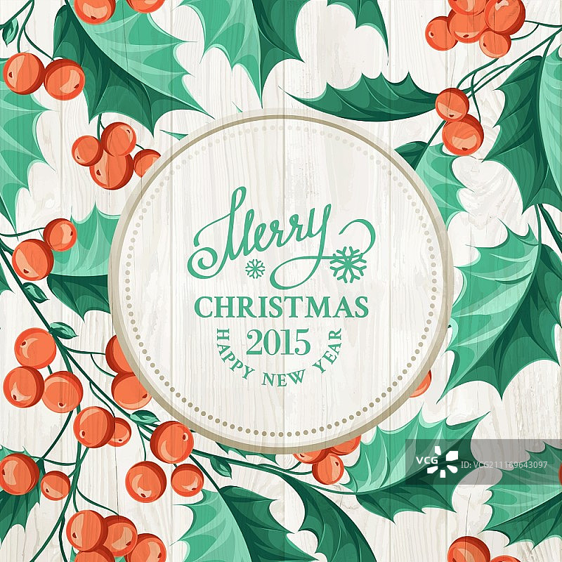 槲寄生花卉边框节日邀请卡矢量图图片素材