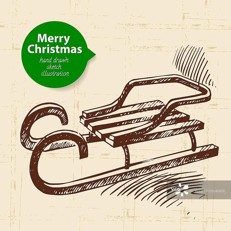 手绘圣诞节背景插画图片素材