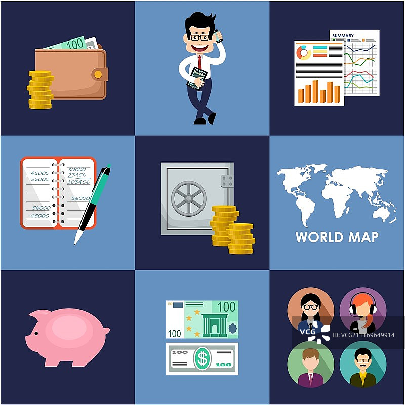 金融银行主题矢量素材图片素材