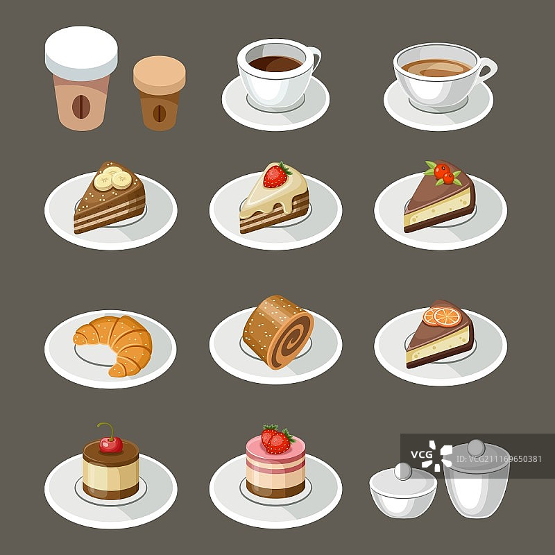 糖果和咖啡矢量素材图片素材