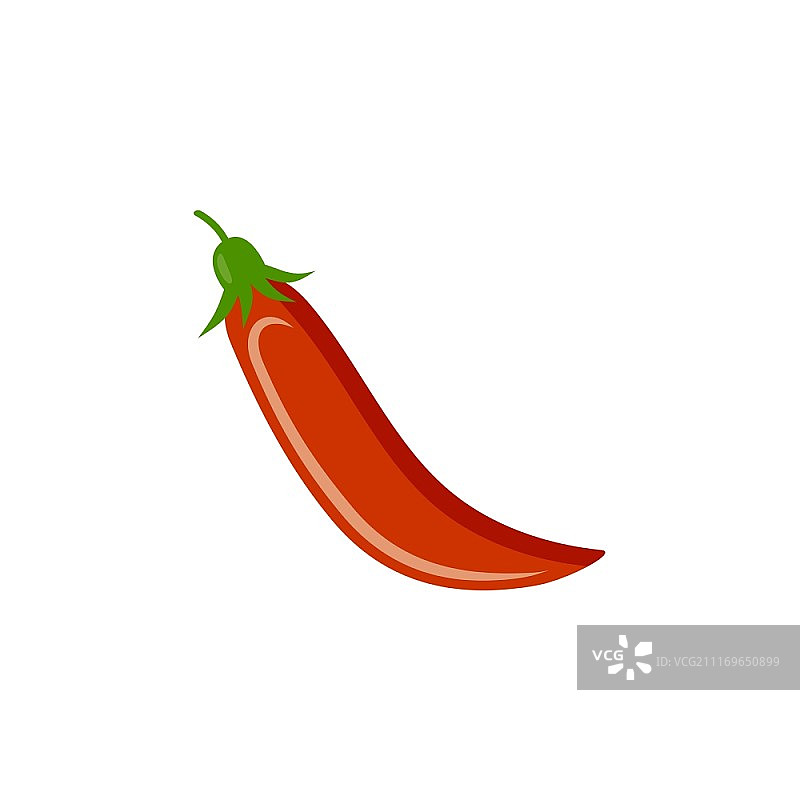 白色背景上的辣椒。蔬菜、维生素、健康食品。饮食、素食主义。矢量图片素材
