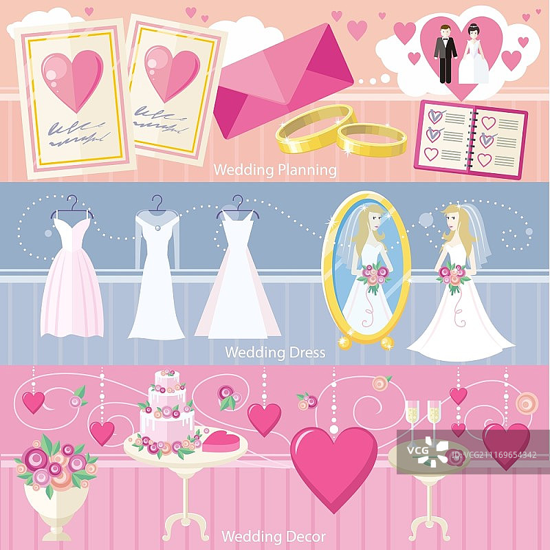 婚礼策划的服装和装饰概念：活动装饰、节日和计划、传统和时尚、白色服装、服饰时尚、庆典邀请，婚纱沙龙图片素材