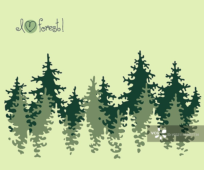 针叶林抽象banner图片素材