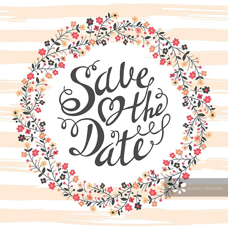 鲜花书法婚礼请柬图片素材