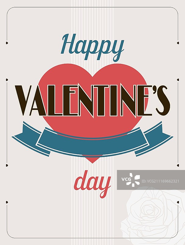 复古情人节书法字体背景图片素材